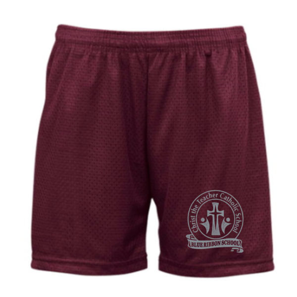 Gym Shorts - Maroon w/Logo