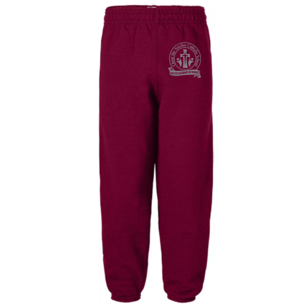 Maroon Sweatpants with School Logo