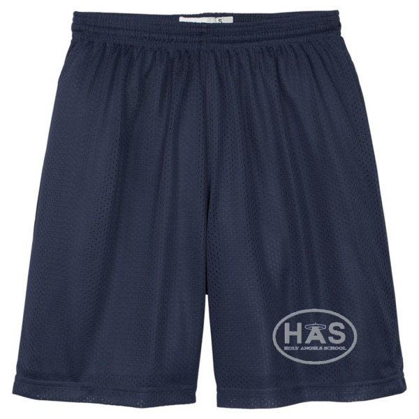 Navy Gym Shorts with HAS School Logo