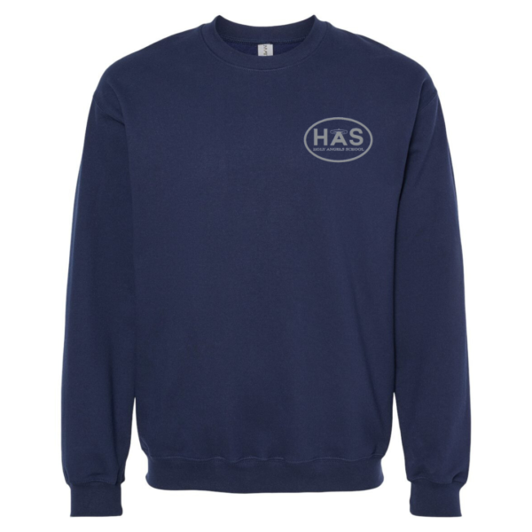 Navy Gym Sweatshirt with HAS Logo