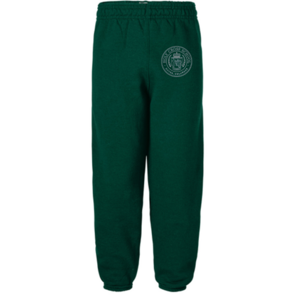 Green Sweatpants with Holy Cross Logo