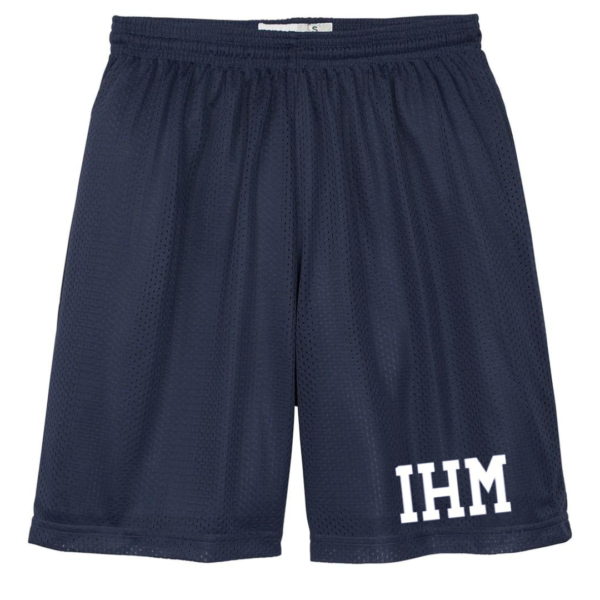 Navy Gym Shorts with School Logo