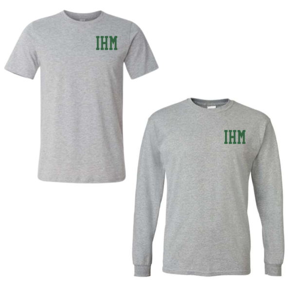 Gray Gym Top with Green IHM Logo