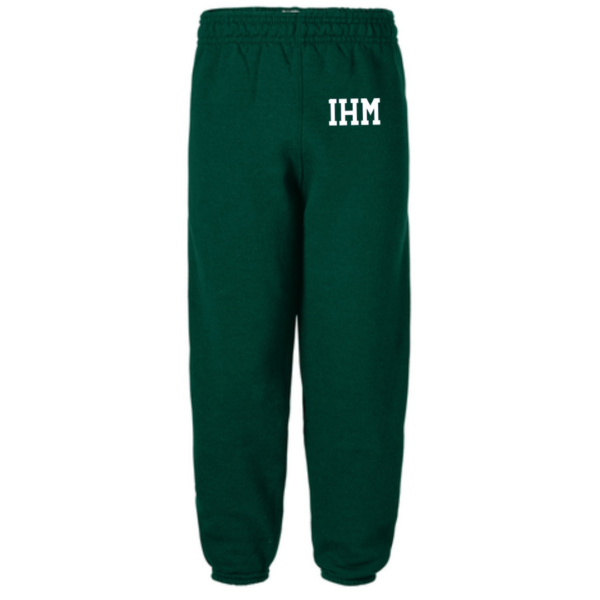 Green Sweatpants with White IHM School Logo