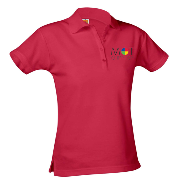 Female Fit Interlock Polo Shirt with School Logo