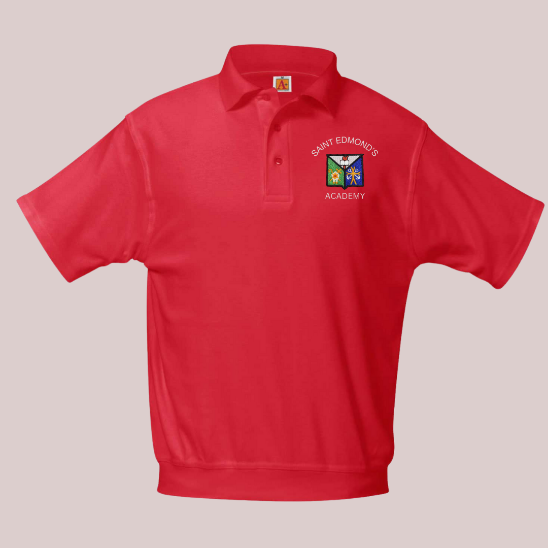 Red polo shirt school uniform hotsell