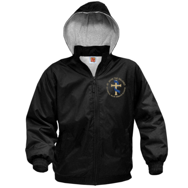 Black Nylon Jacket with SJB School Logo  **ALL SALES FINAL**