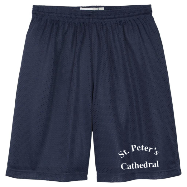 Navy Gym Shorts with School Logo