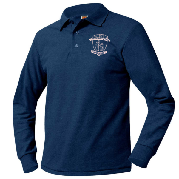 Navy Polo Shirt with School Logo