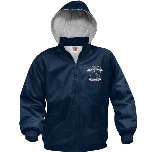 Navy Nylon Jacket Logo  **ALL SALES FINAL**