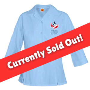 Girls Poplin 3/4 Sleeve Blouse with School Logo