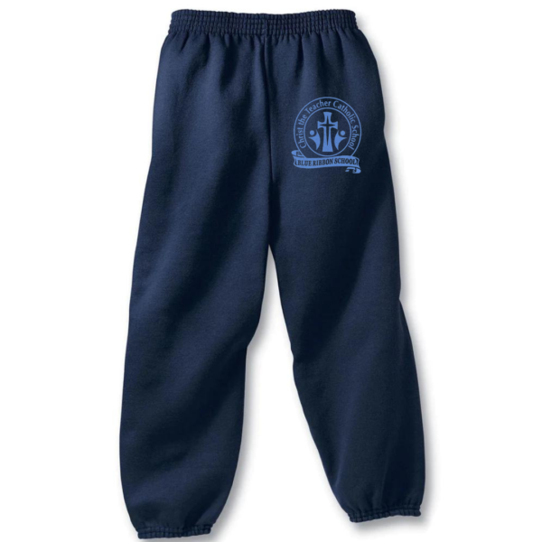 Navy Sweatpants with School Logo
