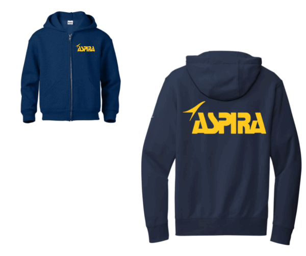 ASPIRA Full Zip Hoodie with Logo
