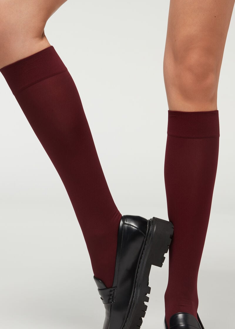 3Pack of Maroon Knee High Socks Rush Uniform